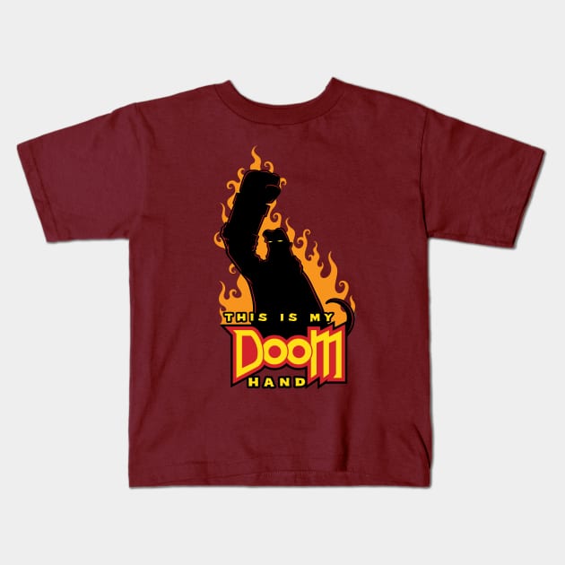 This is My Doom Hand Kids T-Shirt by mikehandyart